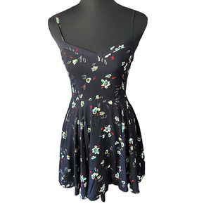 Talula Blue Sleeveless Ditzy Floral Print Mini Skater Dress, Size 2